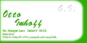 otto imhoff business card